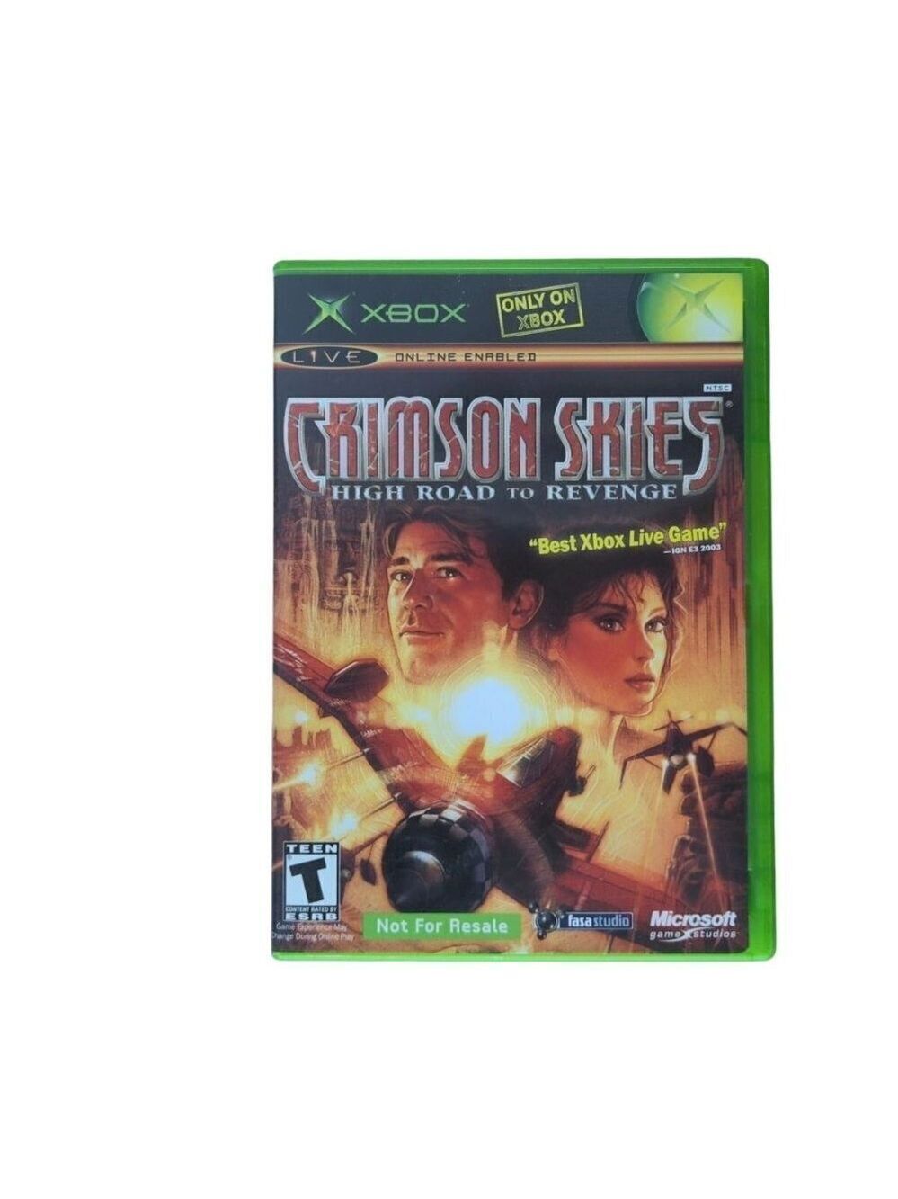 Crimson Skies High Road To Revenge Xbox Game 2004 Manual & Case